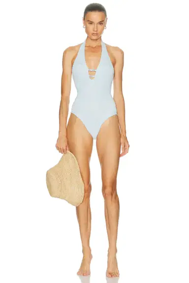 Hunza G Adriana Beaded One Piece Swimsuit | Thumbnail 1