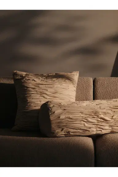 FERM LIVING Falda Smocked Bolster Cushion | Thumbnail 3