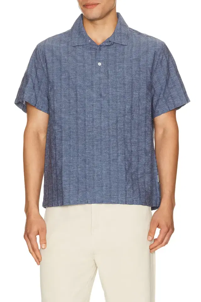 Onia Cotton Linen Pop Over Shirt