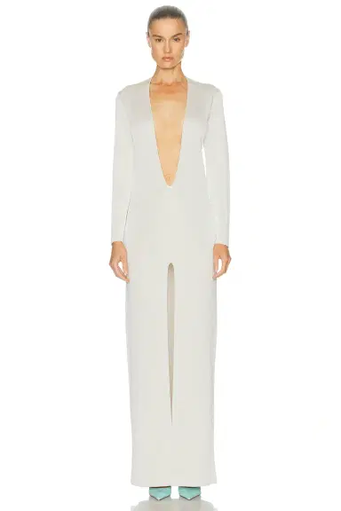 Tom Ford Plunge Neck Evening Dress | Thumbnail 2 Tom Ford Plunge Neck Evening Dress | Thumbnail 2