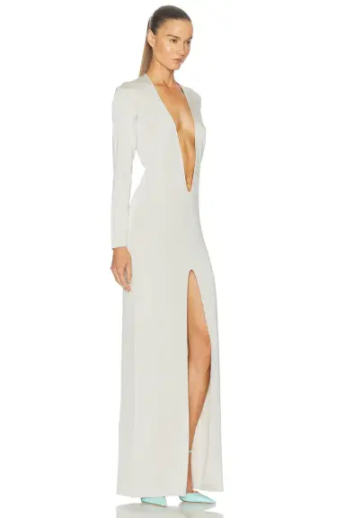 Tom Ford Plunge Neck Evening Dress | Thumbnail 3 Tom Ford Plunge Neck Evening Dress | Thumbnail 3