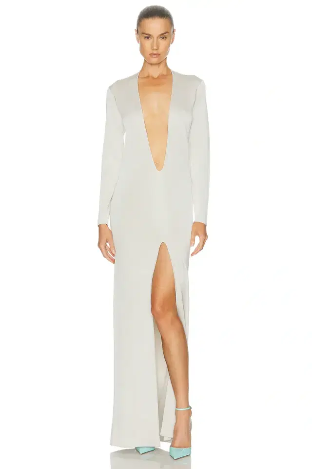 TOM FORD Plunge Neck Evening Dress