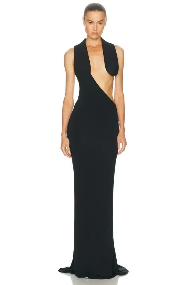 Asymmetric Backless Evening Dress