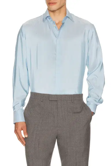 Valentino Camicia Manica Lunga Silk Shirt | Thumbnail 1
