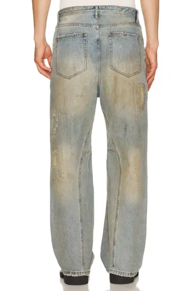 ANDERSSON BELL Unisex Destroyed Wide Leg Jeans | Thumbnail 3