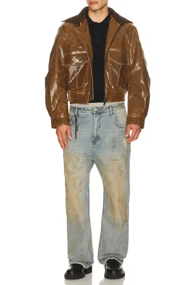 ANDERSSON BELL Unisex Destroyed Wide Leg Jeans | Thumbnail 4