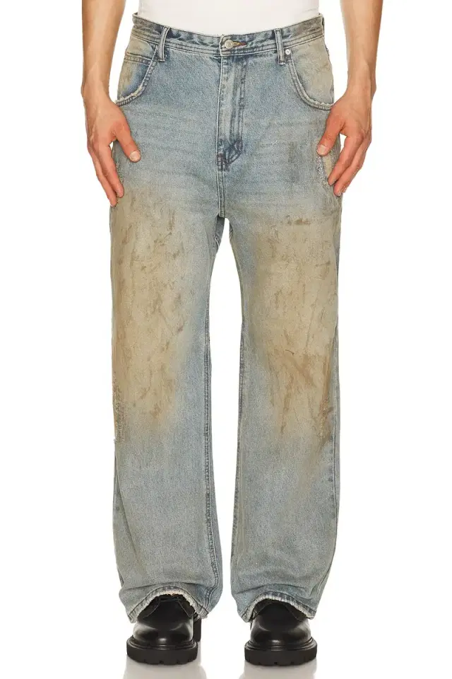 ANDERSSON BELL Unisex Destroyed Wide Leg Jeans
