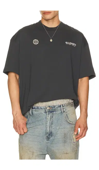 AllSaints Emblem Crew Tee | Thumbnail 1 AllSaints Emblem Crew Tee | Thumbnail 1