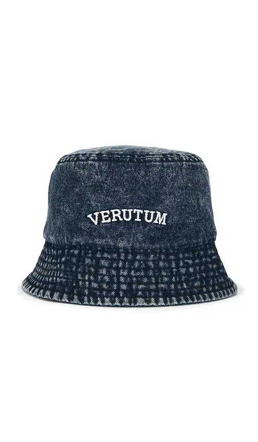 Lettering Denim Bucket Hat