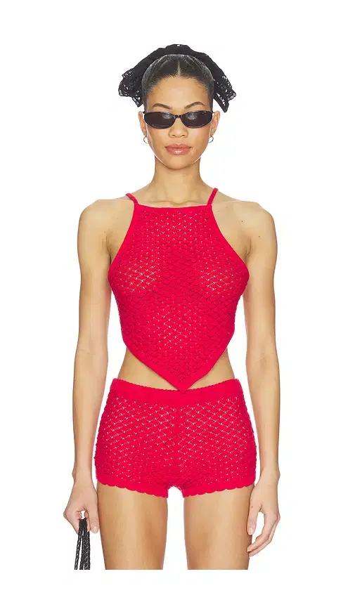 Daniella Pointelle Tie-Back Tank