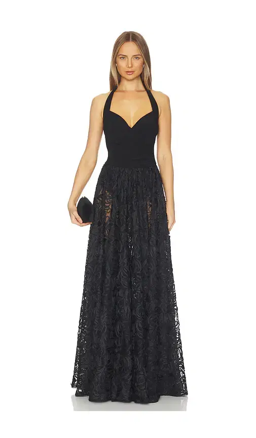 Norma Kamali Cayla Flared Gown