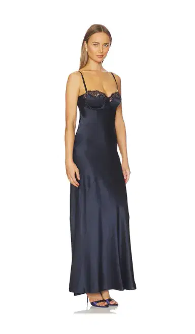 L'AGENCE Shayla Lace Bias Cut Maxi Dress | Thumbnail 2 L'AGENCE Shayla Lace Bias Cut Maxi Dress | Thumbnail 2