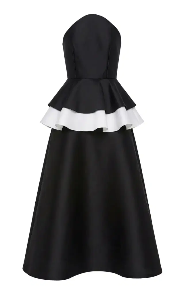 Greta Constantine Cormorant Strapless Silk-Blend Maxi Dress