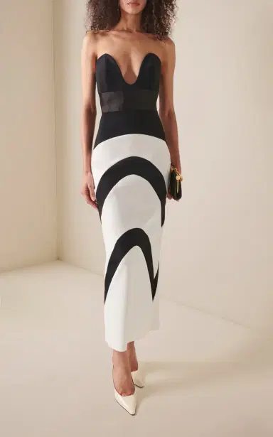 Greta Constantine Taipan Strapless Silk-Wool Maxi Dress | Thumbnail 2