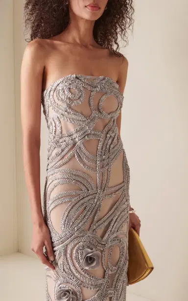 GRETA CONSTANTINE Plumore Embroidered Maxi Dress | Thumbnail 3 GRETA CONSTANTINE Plumore Embroidered Maxi Dress | Thumbnail 3