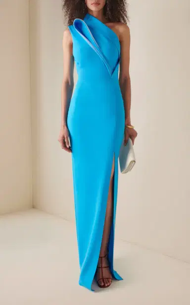 GRETA CONSTANTINE Cocoros One-Shoulder Cady Maxi Dress | Thumbnail 2