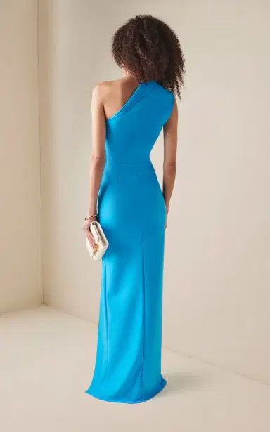 GRETA CONSTANTINE Cocoros One-Shoulder Cady Maxi Dress | Thumbnail 4