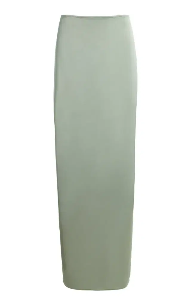 The New Arrivals Ilkyaz Ozel Exclusive Satin Maxi Skirt