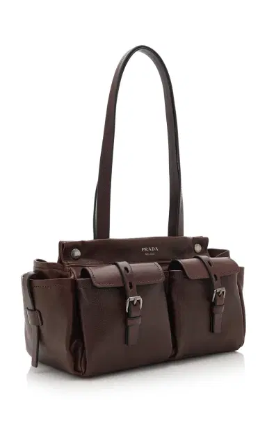 Prada Route Medium Leather Tote Bag | Thumbnail 4 Prada Route Medium Leather Tote Bag | Thumbnail 4