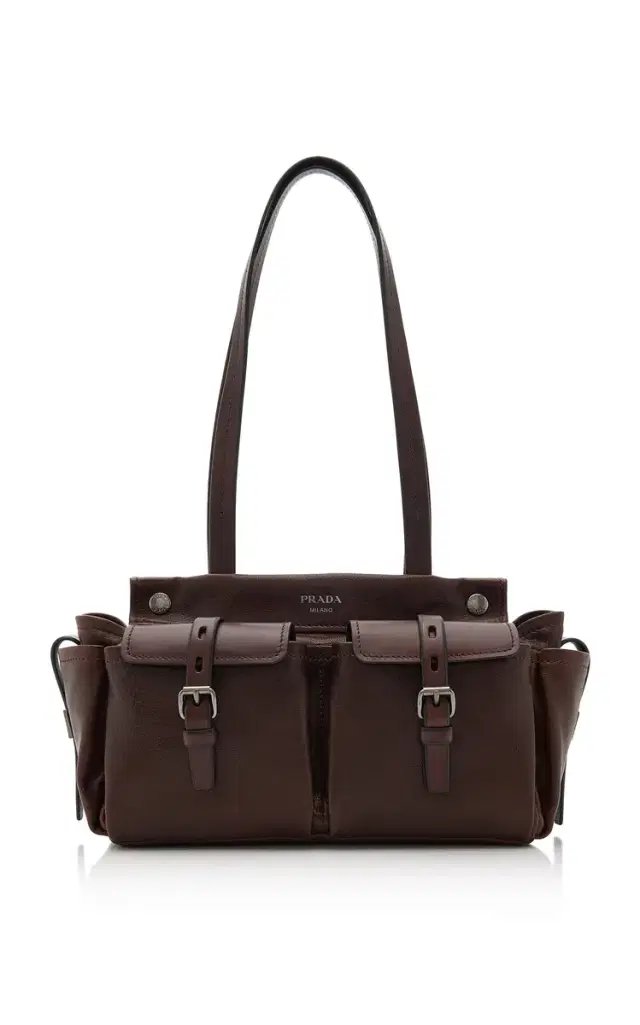 Prada Route Medium Leather Tote Bag