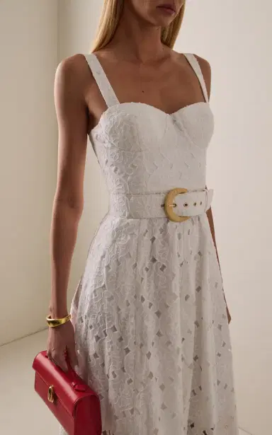Cara Cara Calypso Eyelet Cotton Midi Dress | Thumbnail 2