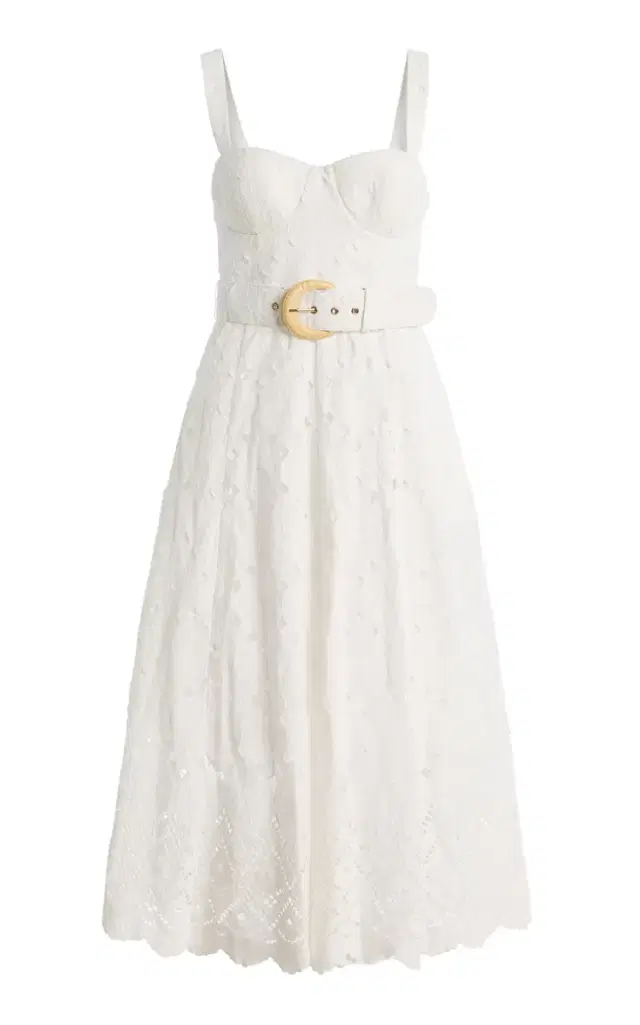 Calypso Eyelet Cotton Midi Dress