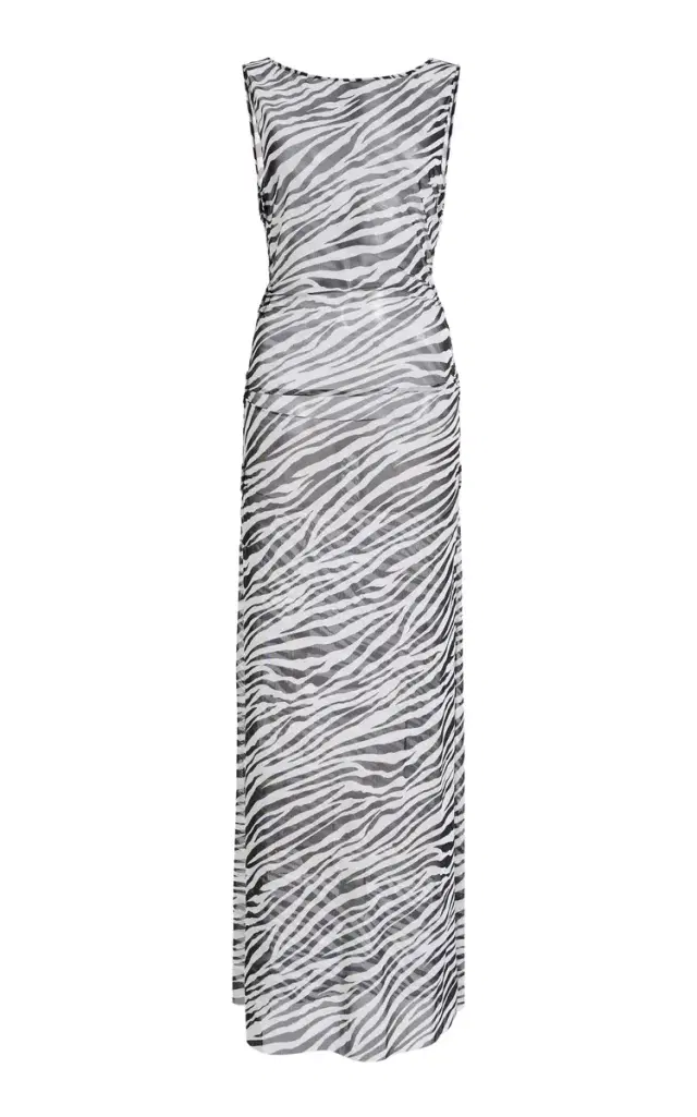 Karma Zebra-Print Maxi Dress