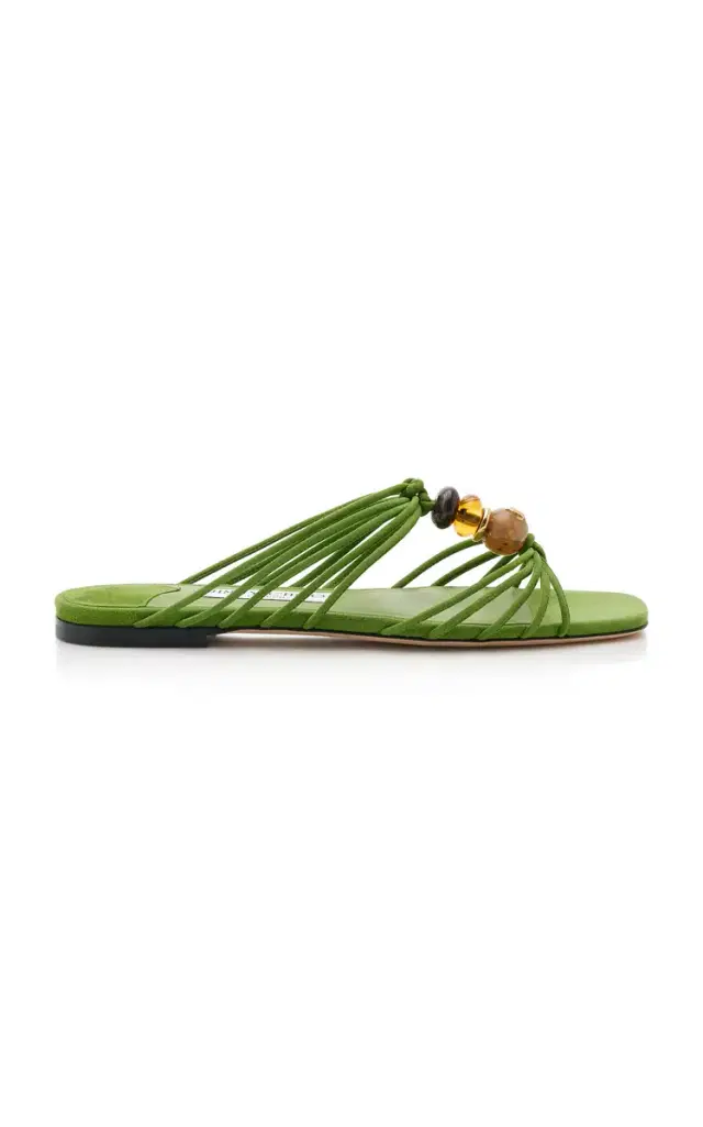 Lova Beaded Suede Mules