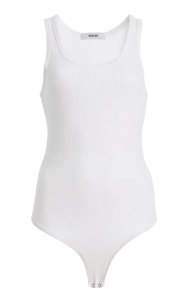 Agolde Maria Ribbed Tank Bodysuit
