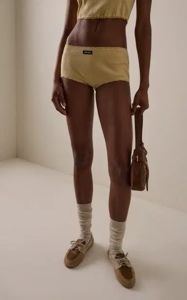 Miu Miu Pointelle-Knit Cotton Briefs | Thumbnail 3 Miu Miu Pointelle-Knit Cotton Briefs | Thumbnail 3