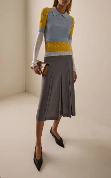 Marie Adam-Leenaerdt Polo All In Cotton-Wool Top | Thumbnail 2