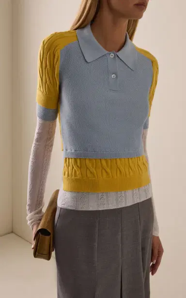 Marie Adam-Leenaerdt Polo All In Cotton-Wool Top | Thumbnail 3