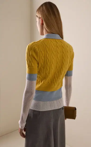 Marie Adam-Leenaerdt Polo All In Cotton-Wool Top | Thumbnail 4