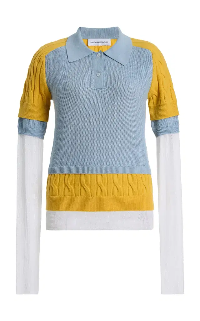 Marie Adam-Leenaerdt Polo All In Cotton-Wool Top