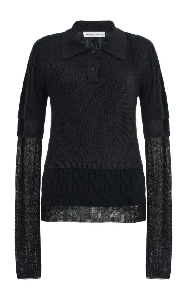 Marie Adam-Leenaerdt Polo All In Cotton-Wool Top