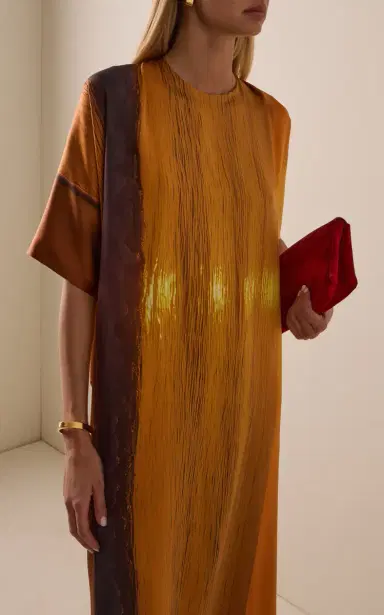 Marie Adam-Leenaerdt Sunet Landscape Silk Maxi Dress | Thumbnail 3