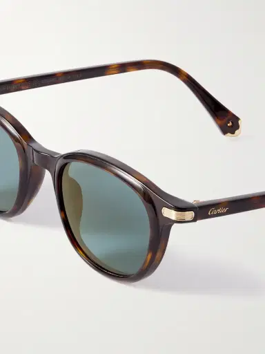 Cartier Eyewear Round-Frame Tortoiseshell Acetate Sunglasses - Men | Thumbnail 3 Cartier Eyewear Round-Frame Tortoiseshell Acetate Sunglasses - Men | Thumbnail 3