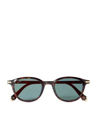 Cartier Eyewear Round-Frame Tortoiseshell Acetate Sunglasses - Men | Thumbnail 1 Cartier Eyewear Round-Frame Tortoiseshell Acetate Sunglasses - Men | Thumbnail 1