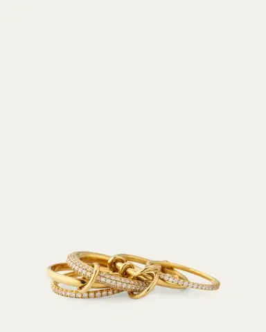 Spinelli Kilcollin Venus 18K Yellow Gold 5-Link Ring with Diamonds | Thumbnail 3 Spinelli Kilcollin Venus 18K Yellow Gold 5-Link Ring with Diamonds | Thumbnail 3