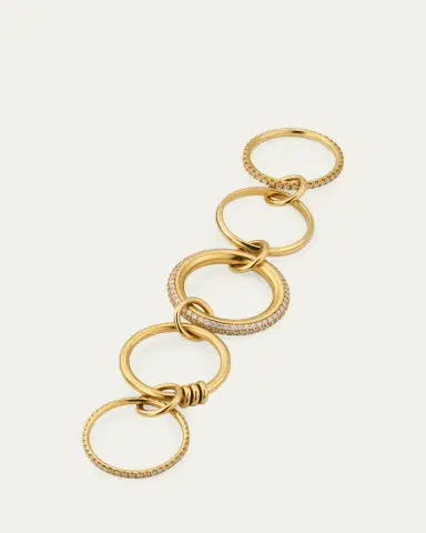 Spinelli Kilcollin Venus 18K Yellow Gold 5-Link Ring with Diamonds | Thumbnail 4 Spinelli Kilcollin Venus 18K Yellow Gold 5-Link Ring with Diamonds | Thumbnail 4