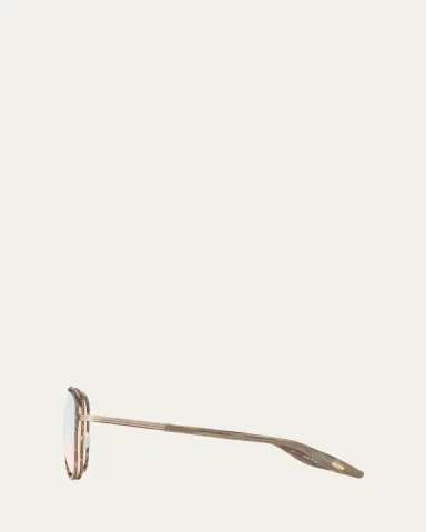 Barton Perreira Men's Cani Zyl and Titanium Aviator Sunglasses | Thumbnail 3