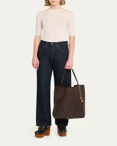 Chloé Spin Grained Leather Tote Bag | Thumbnail 10 Chloé Spin Grained Leather Tote Bag | Thumbnail 10