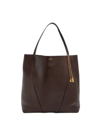 Chloé Spin Grained Leather Tote Bag | Thumbnail 1 Chloé Spin Grained Leather Tote Bag | Thumbnail 1