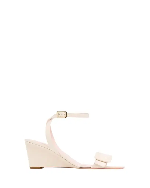 60mm Belle Vivier Patent Leather Wedge Sandals