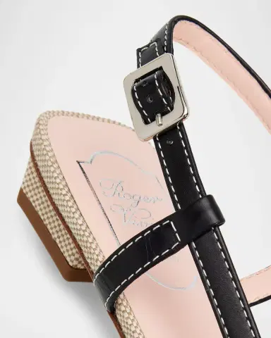 Roger Vivier Belle Vivier Canvas Slingback Ballerina Flats | Thumbnail 9 Roger Vivier Belle Vivier Canvas Slingback Ballerina Flats | Thumbnail 9