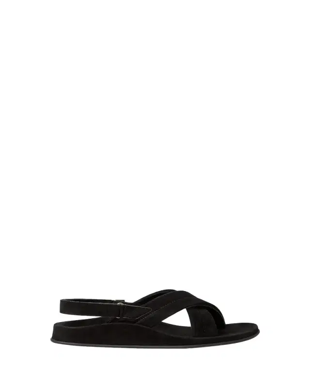 Hector Suede Crisscross Flat Sandals