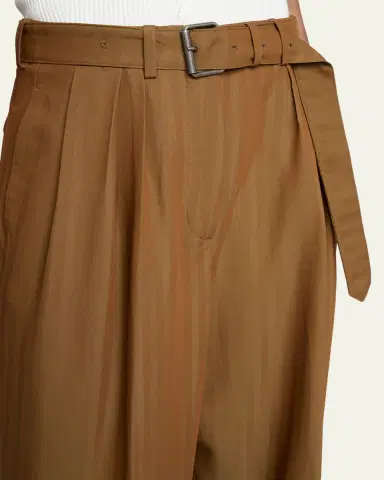 Dries Van Noten Peaches Striped Jacquard Straight-Leg Pants With Belt | Thumbnail 5 Dries Van Noten Peaches Striped Jacquard Straight-Leg Pants With Belt | Thumbnail 5