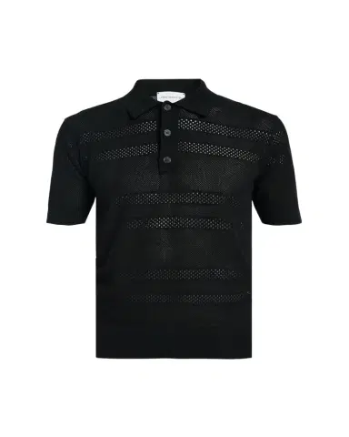 Dries Van Noten Men's Stripe Mesh Short-Sleeve Shirt | Thumbnail 1 Dries Van Noten Men's Stripe Mesh Short-Sleeve Shirt | Thumbnail 1