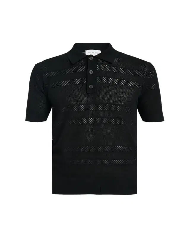 Men's Stripe Mesh Short-Sleeve Shirt