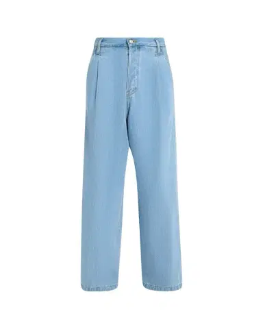 Dries Van Noten Men's Light Blue Pleated Denim Jeans | Thumbnail 1